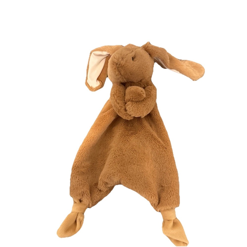 NWT Mary Meyer Baby Bunny Rabbit Lovey Plush Brown Floppy Ears Security Blanket